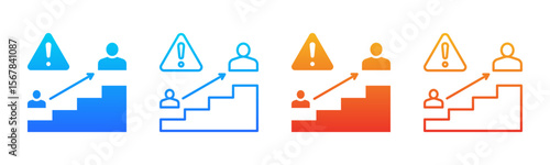 Escalation Matrix icon sheet multiple style collection