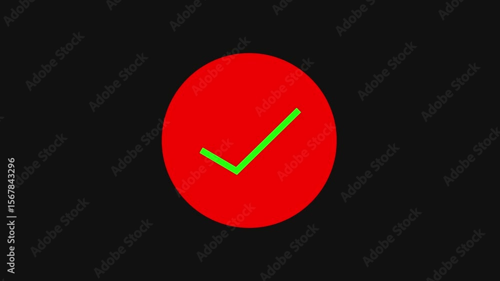 check mark icon animation. tick confirm correct accept check mark icon animation. tick confirm correct accept