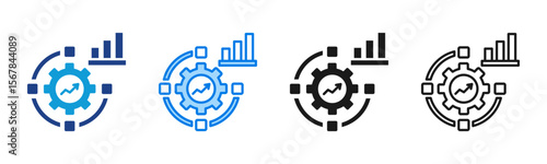Workflow Optimization icon sheet multiple style collection