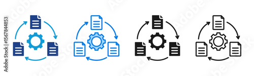 Process Documentation icon sheet multiple style collection