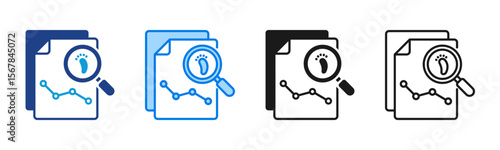 Audit Trail icon sheet multiple style collection