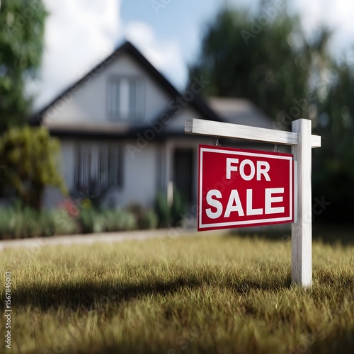 Wallpaper Mural House For Sale Sign in Front Yard Torontodigital.ca