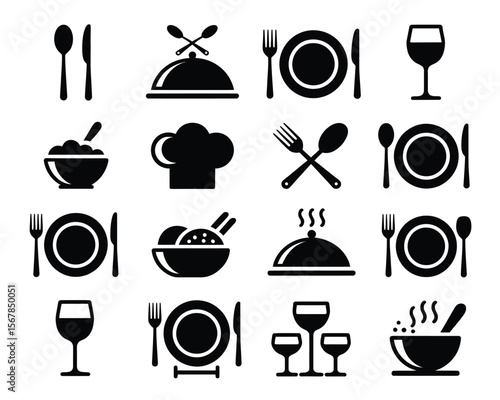 Restaurant Menu Icons 24 EPS Vector Icons for Food & Drink Businesses