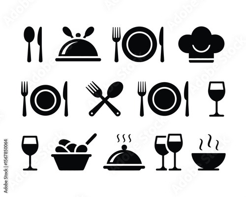 Restaurant Menu Icons 24 EPS Vector Icons for Food & Drink Businesses