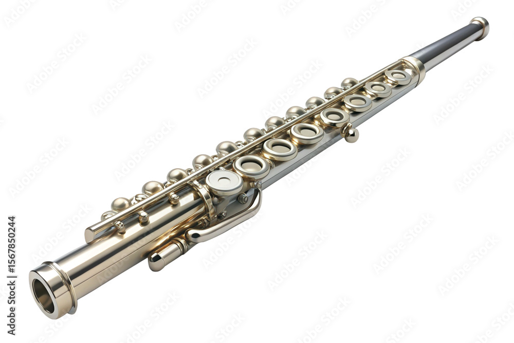 Fototapeta premium 3D Rendering of beautiful, trending and realistic Flute with white background