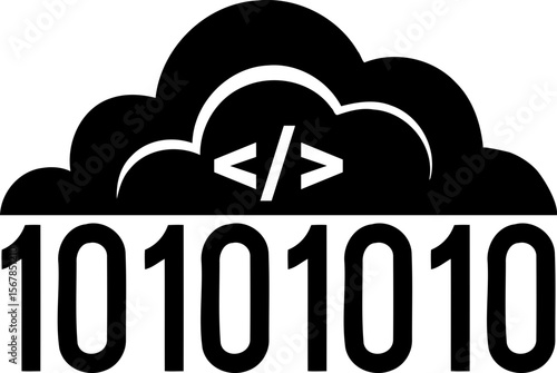Cloud Computing Code Icon | Binary Development Symbol
Software Development Cloud & Binary Data Icon
Data Storage & Programming Icon | Cloud Code Symbol