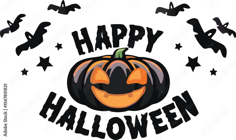 Obraz premium Halloween sticker icon with a cartoon character vector design