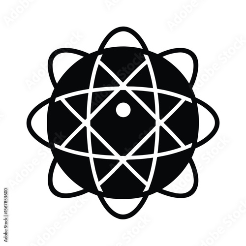 Minimal Quantum Bit Sphere Form Qubit State Icon Vector Illustration