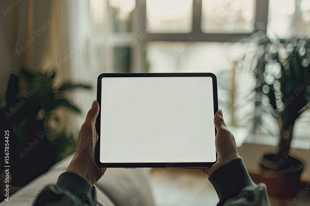 Clear Pixel Picture of Close Up of a Persons Hand Holding Digital Tablet Clear Pixel Picture of Close Up of a Persons Hand Holding Digital Tablet