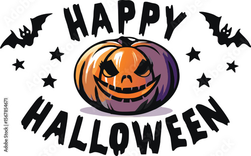 Happy halloween clipart vectors