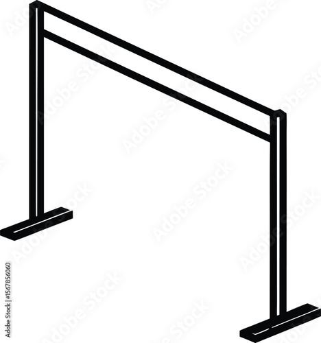 high jump bar on white background.eps