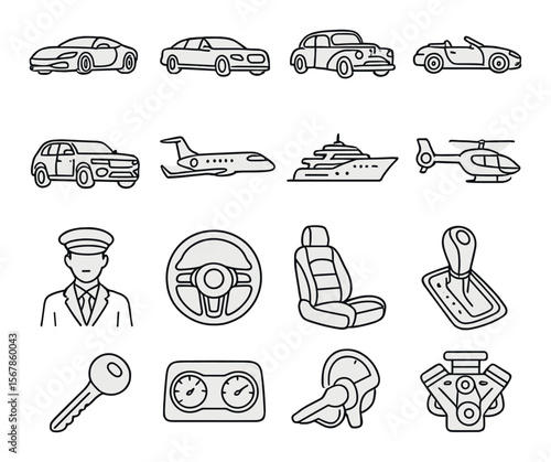 Luxury icon collection, premium design elements. elegant symbols for sophisticated themes