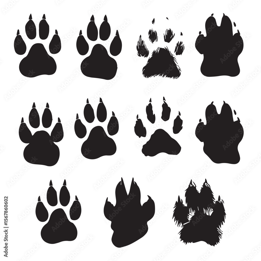 Fototapeta premium cat paw silhouette
