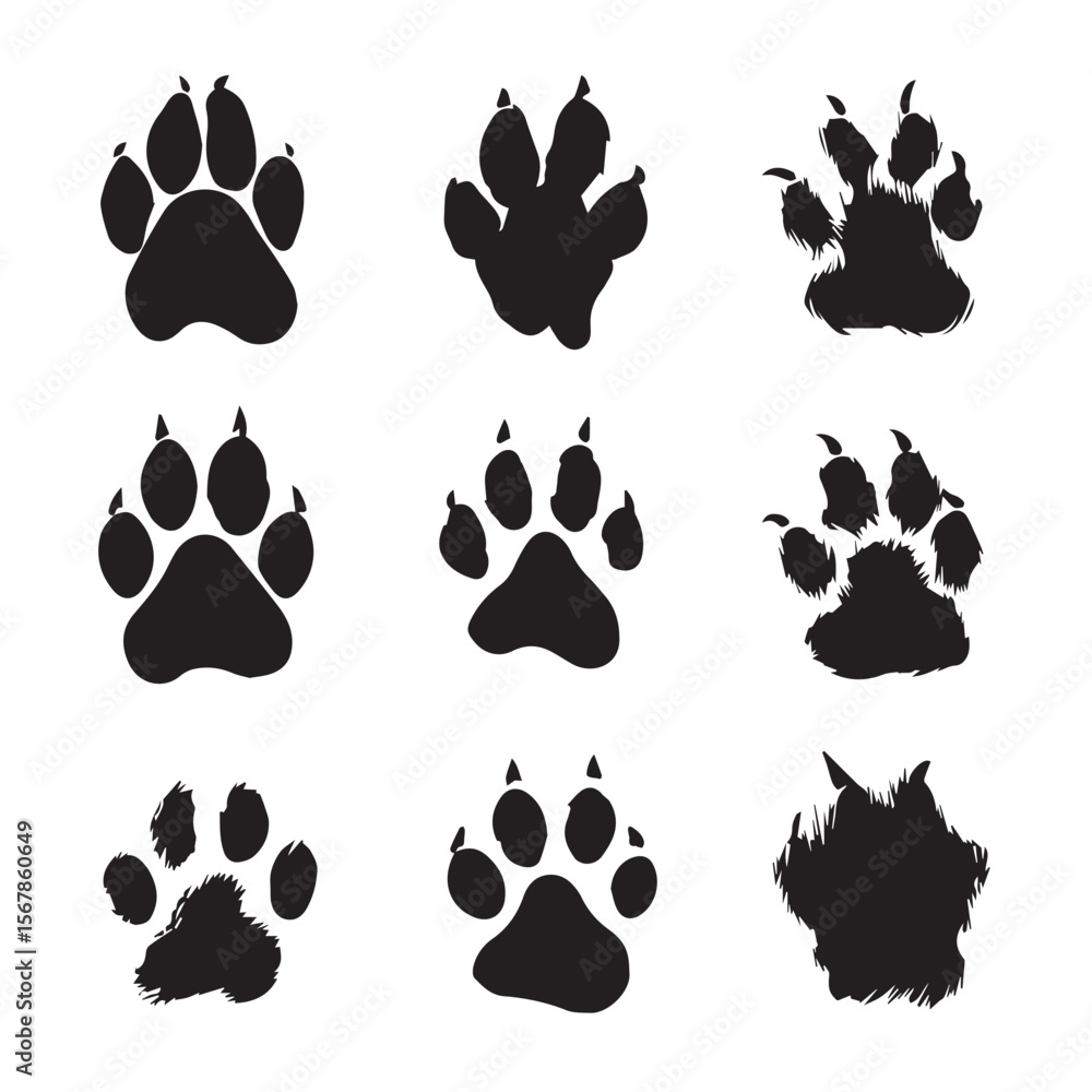 Fototapeta premium cat paw silhouette
