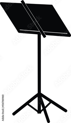 music stand on white background.eps