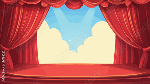 Captivating Theatrical Vector Illustration for Creative Projects