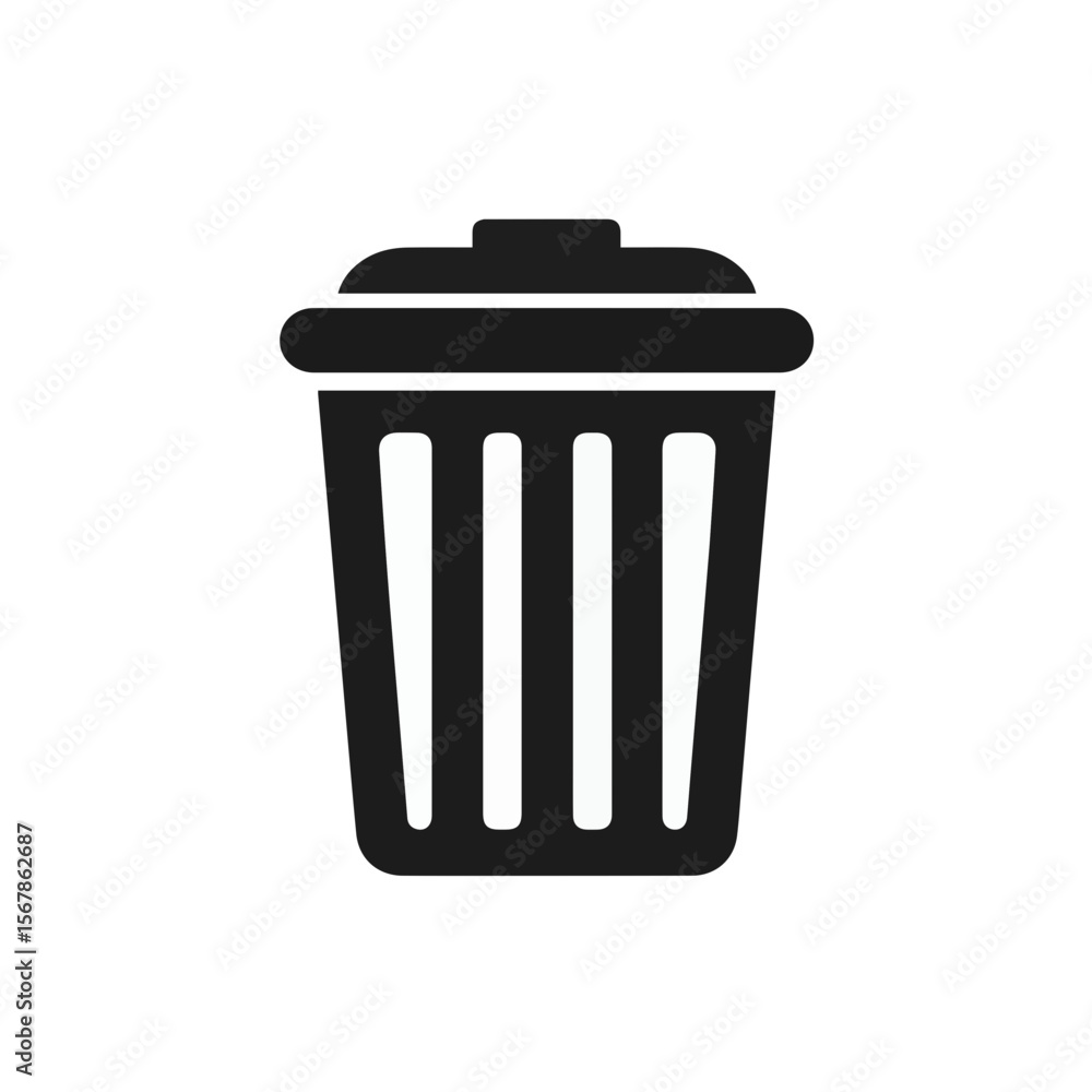 Vector Icon Trash Can Vector Icon Trash Can