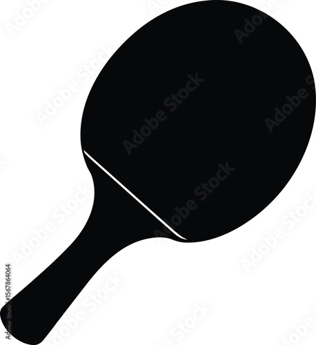 ping pong paddle on white background.eps