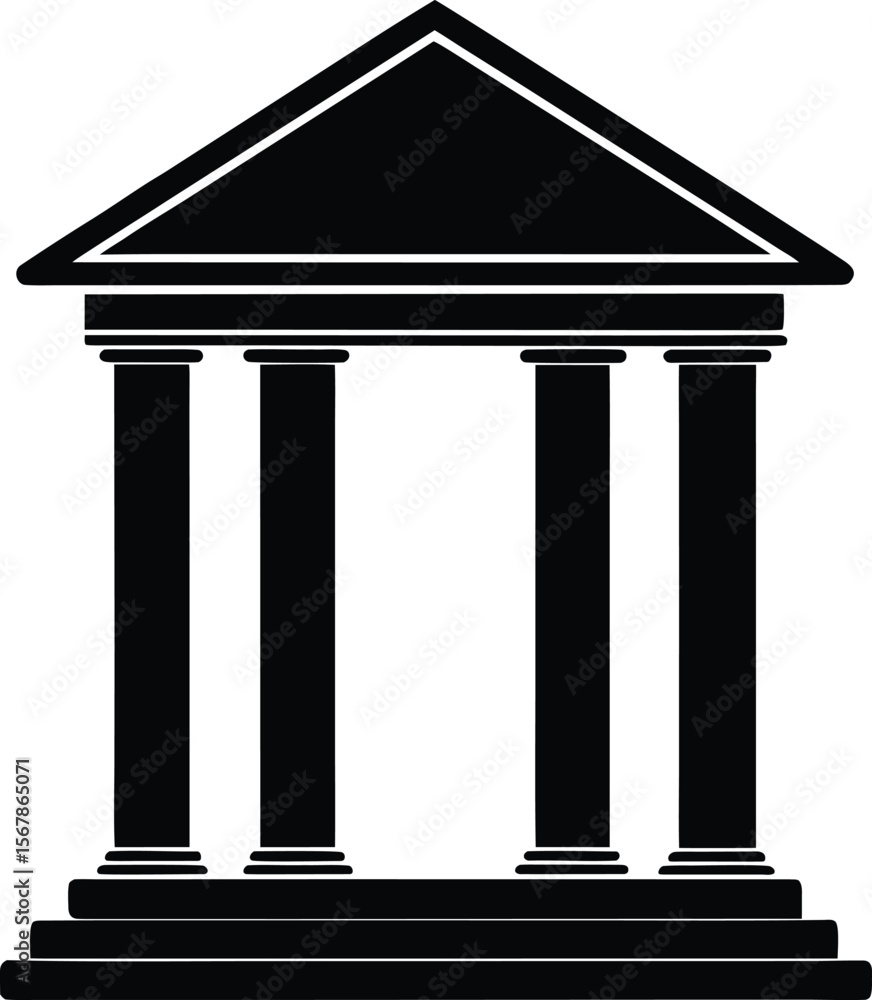 Obraz premium portico on white background.eps