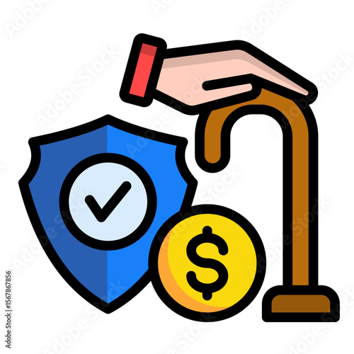 Retirement Fund  Icon Element For Design