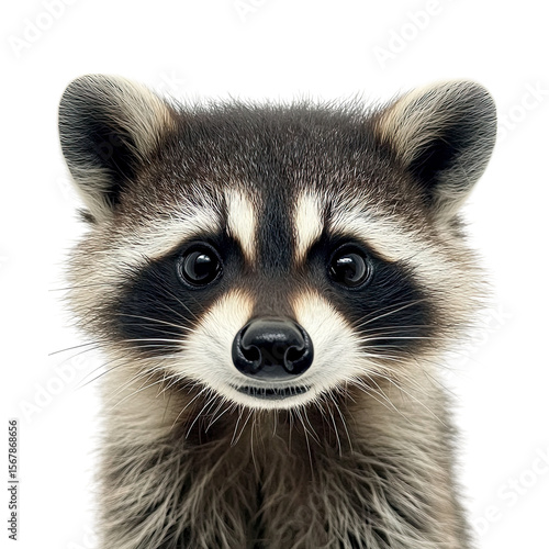Close-Up Raccoon Portrait: A Captivating Wildlife Image