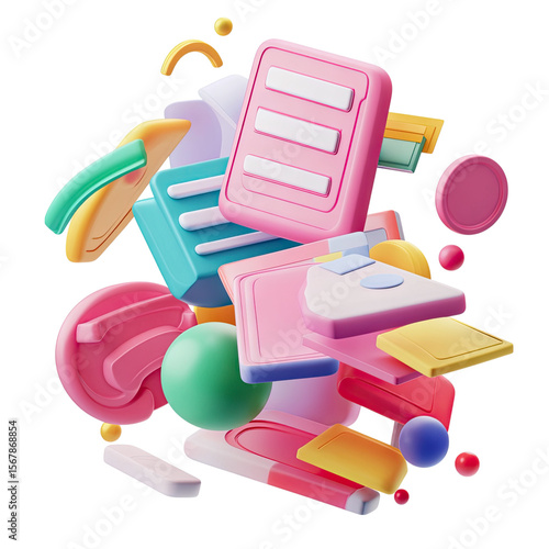 school supplies isolated on white