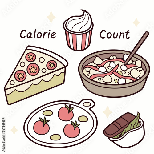 Calorie Count Food Collection pizza cupcake