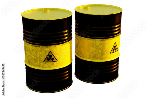 Barrels with radioactive fu...