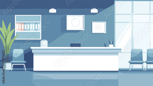 Modern Medical Office Reception Interior Design Concept