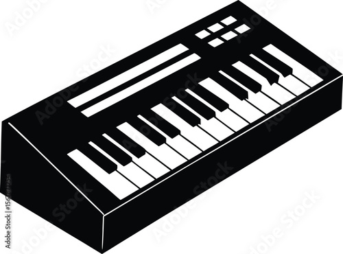 synthesizer on white background.eps