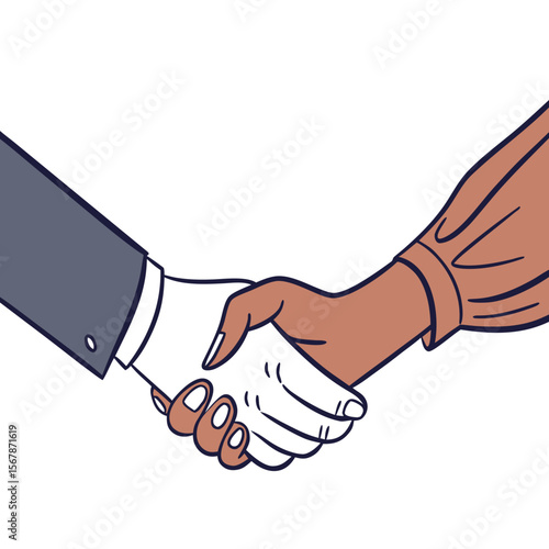 Handshake agreement business deal partnership vector
