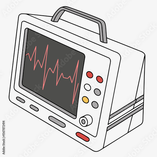 Medical Monitor With Heartbeat Display electrocardiogram
