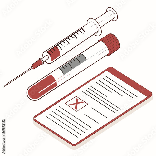 Medical syringe blood sample and document tube
