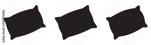 Pillow icon symbol for apps and websites. Pillow sign and symbol. Comfortable fluffy pillow icon vector set. Pillow icon vector set . 