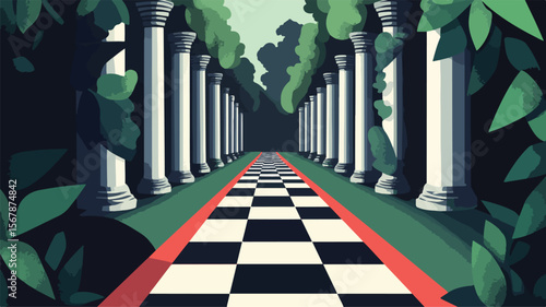 Dynamic Race Track Illustration for Vibrant Digital Projects