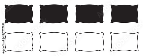 pillow icon vector design template elegant style. Pillow icon symbol for apps and websites. Pillow sign and symbol. Comfortable fluffy pillow. Pillow icon vector. Pillow sign and symbol.