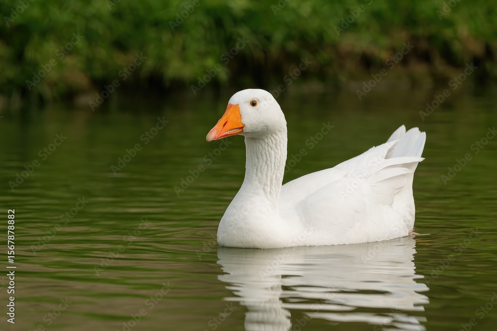 Wild waterfowl on a natural breeding farm Wild waterfowl on a natural breeding farm