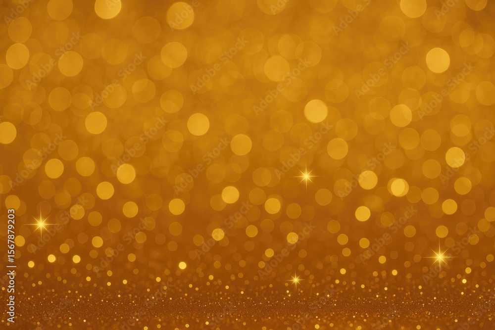 Festive illumination setting with shimmering lights and blurred starry backdrop Festive illumination setting with shimmering lights and blurred starry backdrop