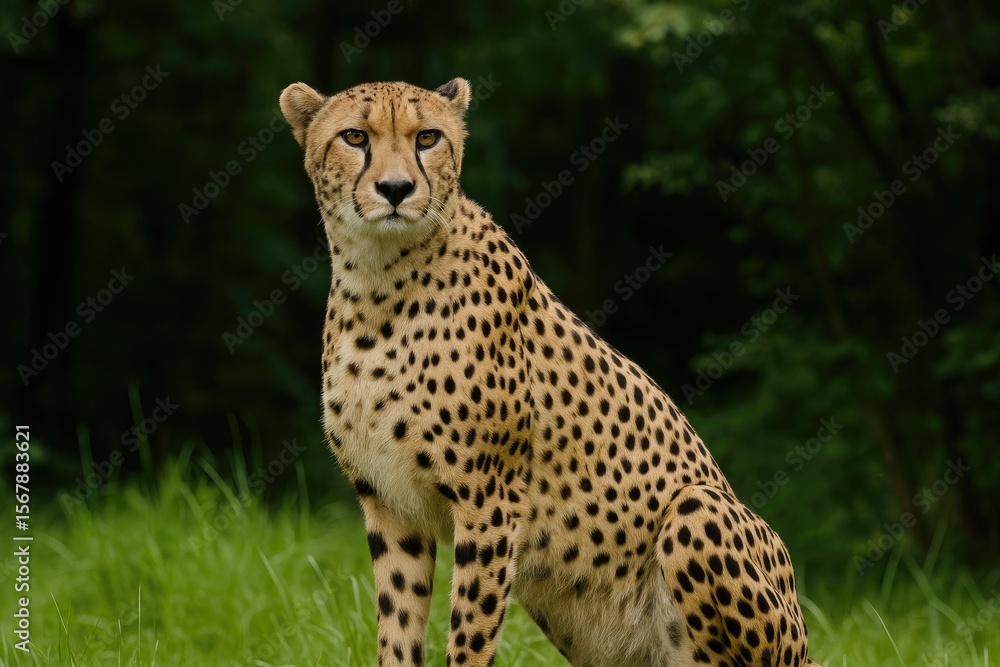 Wild Cheetah in its Natural Habitat Wild Cheetah in its Natural Habitat
