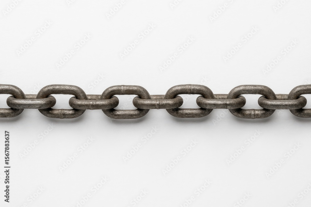 Obraz premium Detailed view of a jewelry chain against a plain white backdrop