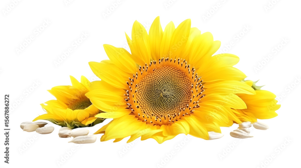 Fototapeta premium sunflowe isolated on white background