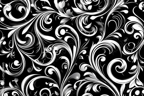 black and white seamless pattern