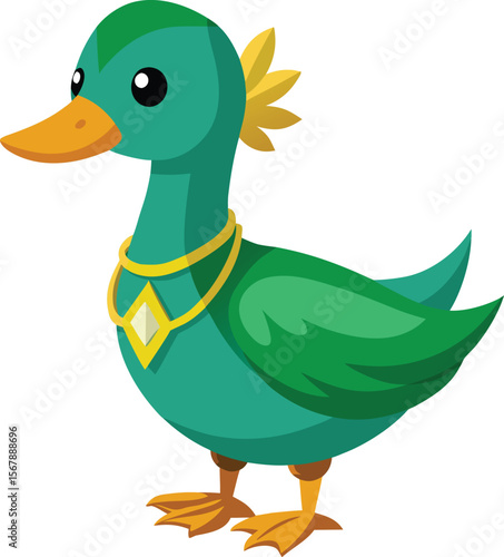 Hipster Duck Cartoon Vector