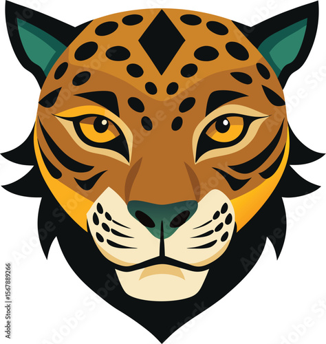 Leopard Face Cartoon Vector