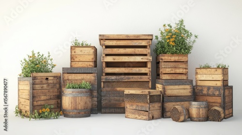 old wooden with bee