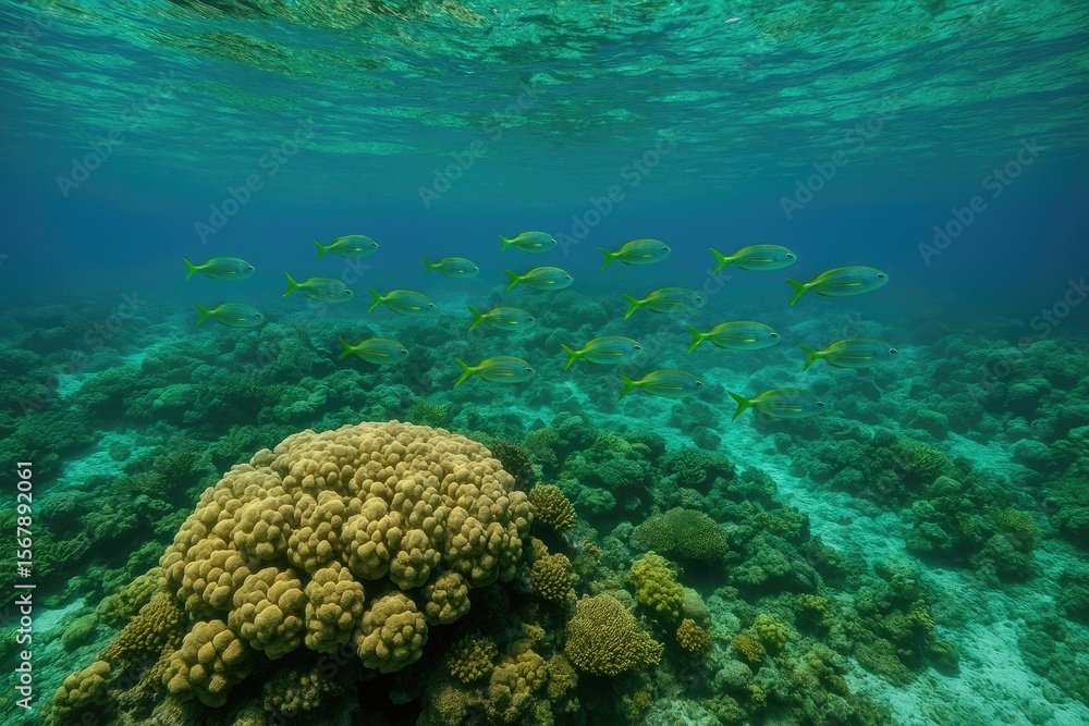 Naklejka premium Exploring the Underwater World of Sipadan Island