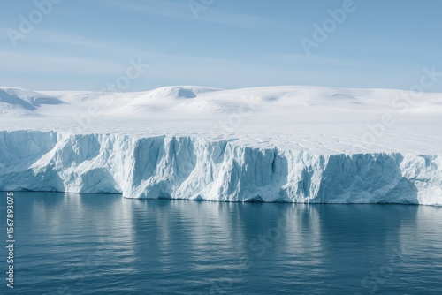 Stunning perspective of ice formation meeting expansive plains