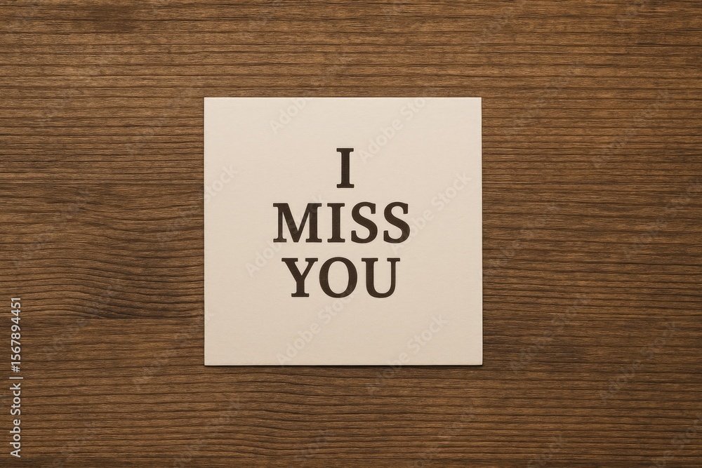 Longing Heartfelt Message on Rustic Wooden Surface Longing Heartfelt Message on Rustic Wooden Surface