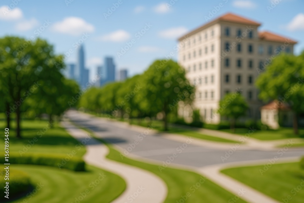 Out-of-focus cityscape scene Out-of-focus cityscape scene