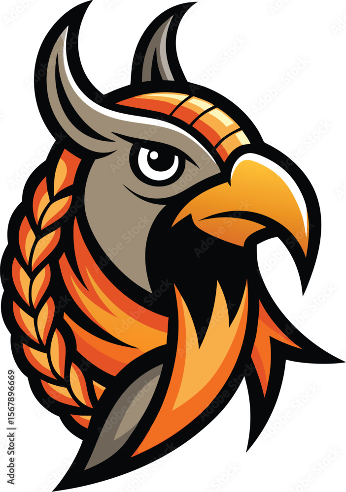 Obraz premium Angry Crow Cartoon Character